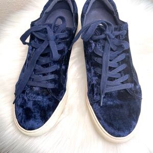 Kenneth Cole New York Deep Blue Velvet Sneakers